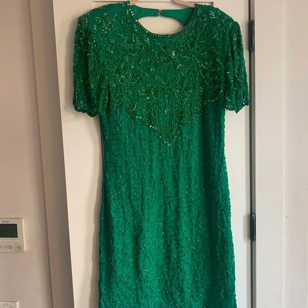 Cherish Vibrant Green Midi Dress